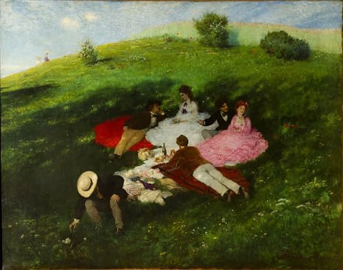 Pintura de lienzo Picnic a maggio de Pál Szinyei Merse para regalo cultural de bodas y aniversarios