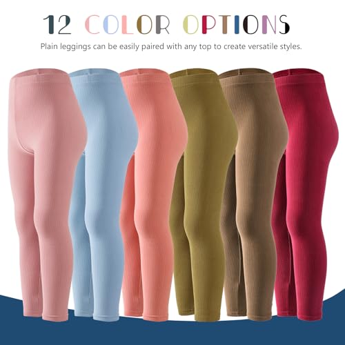 12 Pack Girls Leggings Multipack Pants for Kids Soft Comfortable Leggings High Waisted Kids Yoga Pants2