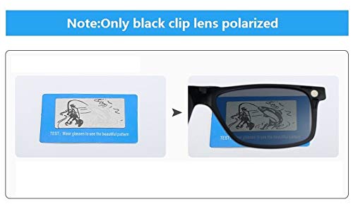 Image of 6 In 1 Polarized Magnetic Clipon Rectangular UV Protected Sunglasses Eye Glasses With 400 Night Vision Men Women Unisex