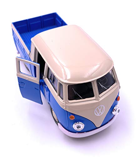Welly T1 Bus Pick Ups Double Cabin Lizenzprodukt 1:34-1:39 Blau