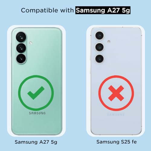 Image of Amazon Basics Back Cover for Samsung Galaxy A27 5G / M47 5G Mag-Safe Shockproof PC + TPU Protective Case Magnetic Support Bumper Case (Transparent Mag-Safe)