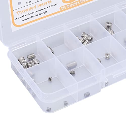 55Pcs Insert Nut, Threaded M2 M2.5 M3 Stainless Steel Fastener Assortment for Repair for Wood Hardwoods Plywood Softwoods - Image 4