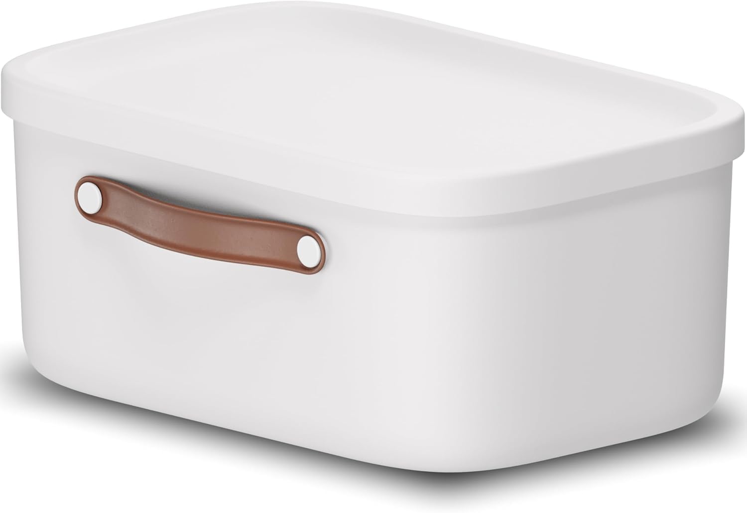 Rotho Maloja Aufbewahrungsbox mit Deckel 2er-Set 12 L stapelbar Creme-Weiß