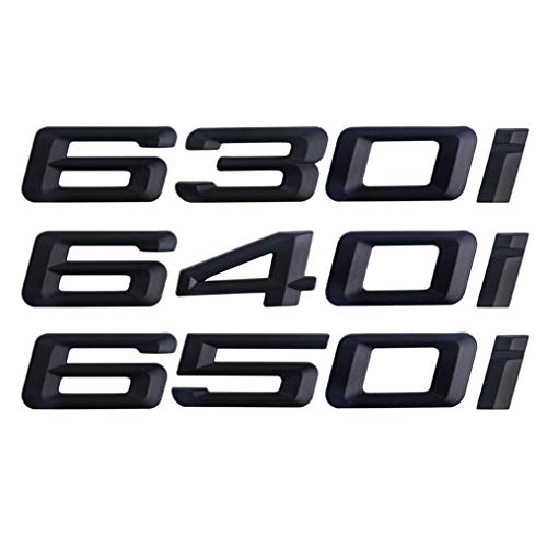 PT-Decors 1 2 3 4 5 6 7 Número de Serie Símbolo Emblema Insignia de Desplazamiento Pegatinas para Auto Guardabarros Laterales del Coche Ventana Parachoques Maletero Exterior Calcomanía ?Negro, 650i?