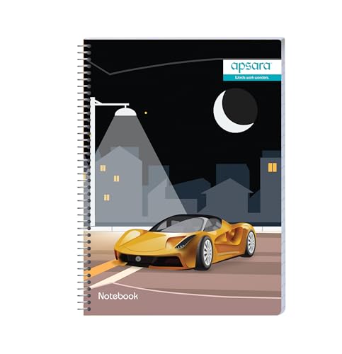 Image of Apsara Spiral Notebook 1 Subject 24X18 160Pages Unruled 60gsm For School, College Students and Professionals (Covers May Differ)