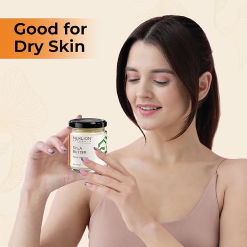 Image of Merlion Naturals Shea Butter 150g | Pure & Unrefined | Raw & Cold Pressed | For Skin & Hair Care | 150g