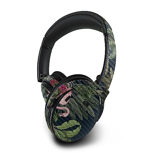 Image of MightySkins Carbon Fiber Skin Compatible with Bose QuietComfort 45 Headphones Tropical Kingdom | Protective, Durable Textured Carbon Fiber Finish | Easy to Apply