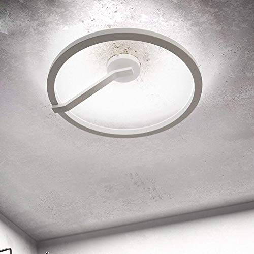 Lustre rond moderne LED pour illuminer votre salon blanc