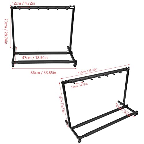 Ejoyous Support de présentoir de Guitare 5 Voies, Support de Sol pour Guitare en Metal Pliable avec Couvercle en Caoutchouc Souple Support de Pied pour 5 Guitares Noir(5) - Les Beatles, Paul McCartney, John Lennon, RIngo Starr, George Harrison Ejoyous Support de présentoir de Guitare 5 Voies, Support de Sol pour Guitare en Metal Pliable avec Couvercle en Caoutchouc Souple Support de Pied pour 5 Guitares Noir(5) – Image 6