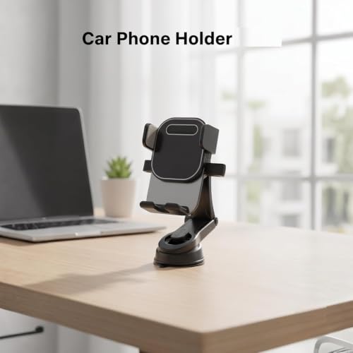 Image of Fugetek Smart Gel Suction Cup Car Mobile Holder for Dashboard | Premium shockproof car mount with reusable smart gel suction base, 360 waterfall neck & quick one-hand release.