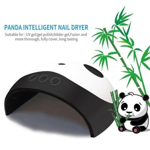 DEWIN Nail LED, UV Lamp Panda 24W Nais l Dryer Manicure Lamps USB LED Nail Dryer, Black and White - Image 2