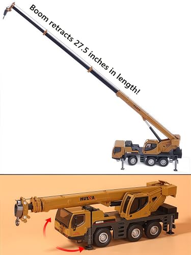 Gemini&Genius 1/50 Scale Autocrane Toys, Crane Truck Construction Vehicle, Alloy Boom Truck Engineering Car Models, Great Gifts, Collections, Cake Toppers, Room Decoration for Kids