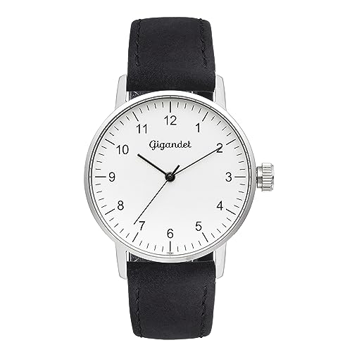 Montre quartz japonais Gigandet Femmes avec bracelet en cuir analogique 3VNAG27/001 noire