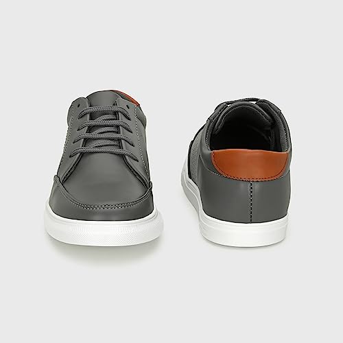Image of Centrino Black Sneakers for Man | Shoes for Men Stylish Casual | Lightweight Lace-Up Walking Shoes with Cushioned Insole | Breathable Comfortable Canvas Mens Shoes | Anti-Skid Sole | Sneaker for Men (6312)