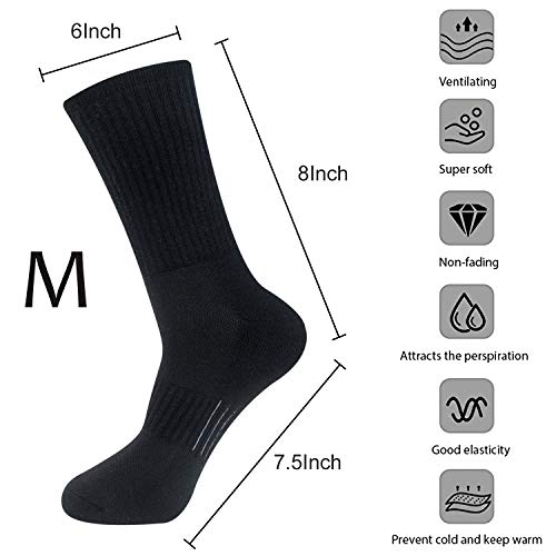 Chalier Cozy 80% Merino Hiking Walking Socks - 2 Pairs Thermal Athletic Men's Socks for Winter Outdoor Recreation Trekking Climbing
