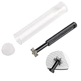 1 Pieza Herramienta de Limpieza de Golf Ranuras, Afilador Estrías Palos de Golf Negro, Afila Estrías Wedge Hierro Accesorio Cortador con 6 Puntas (U,V),...