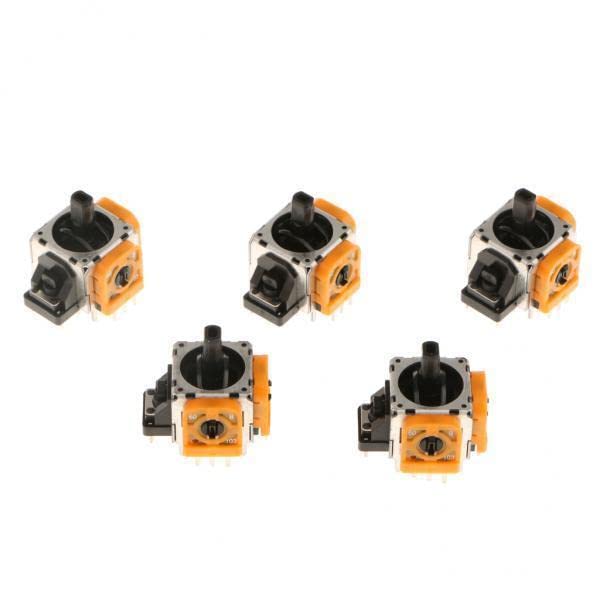 3x5 Pack Analog Stick 3D Rocker Joystick Axis for Sony PS4 Controllers -Yellow