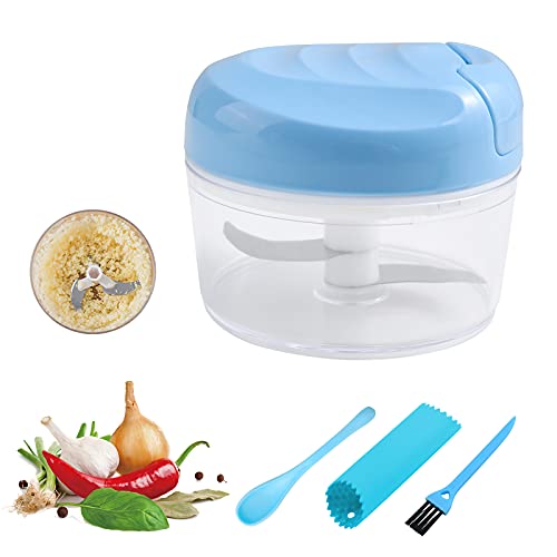 [4 packs] garlic chopper manual set, klvdopiw mini chopper, manua…