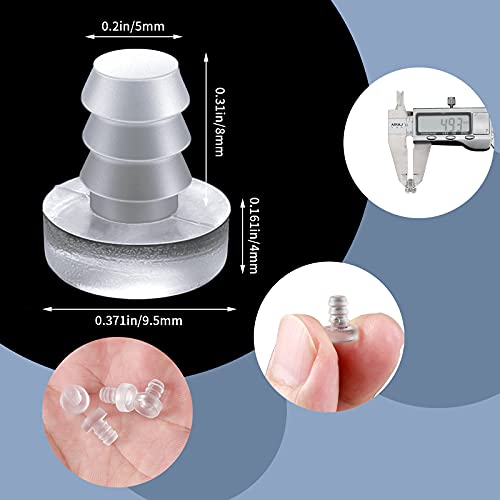 40 Pieces 5 Mm Glass Top Table Bumpers With Stem 3/16 Inch Clear Rubber Glass Table Top Spacers Anti Slip Pads Non Adhesive Glass Table Rubber Grippers For Table Furniture Cabinet #TOP1