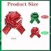 12Pcs Large Christmas Pull Bows,6 Inches Xmas Pull Bows Christmas Ribbon for Presents,Pull Bows for Gift Wrapping Gift Baskets,Birthday Parties,Bouquet,and Other Gift Decorations (12 red,Green)