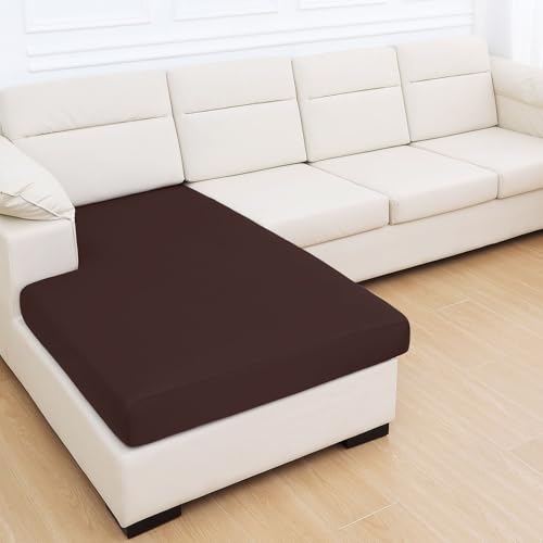 hyha Milk Silk Couch Cushion Covers, Sofa Covers Washable for Cushion Couch