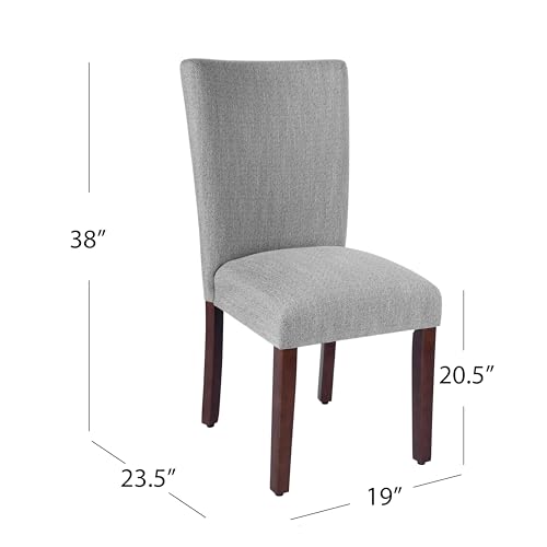 Image of HomePop Parsons Classic Upholstered Accent Dining Chair, Single Pack, Light Grey