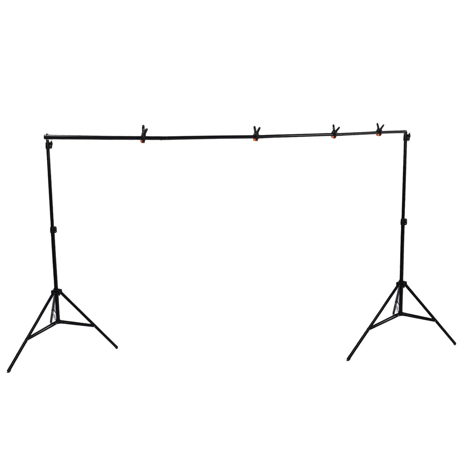Heavy Duty Backdrop Stand, 10ft/ Wide 6.6ft/2m High Adjustable Photo Backdrop Stand Kit with 4 Crossbars, 4 Clamps and Bag Portable Background Support System for Parties