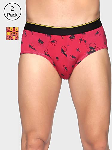 Image of Bummer Printed Briefs for Men | Solids Micro Modal Fabric Feels Soft & Cozy | 4 Way Stretch Adaptable to Body Shape with Super Soft Waistband | Pack of 2