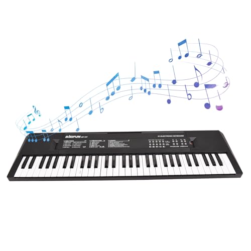 Hanzete 61 Touches Clavier Électronique Piano Double Haut-parleurs 8 Tons 5 Rythmes 5 Tambours Percussions 6 Démos Instrument de Musique avec Microphone 2 Mode Alimentation Portable Musique Piano - Les Beatles, Paul McCartney, John Lennon, RIngo Starr, George Harrison Hanzete 61 Touches Clavier Électronique Piano Double Haut-parleurs 8 Tons 5 Rythmes 5 Tambours Percussions 6 Démos Instrument de Musique avec Microphone 2 Mode Alimentation Portable Musique Piano