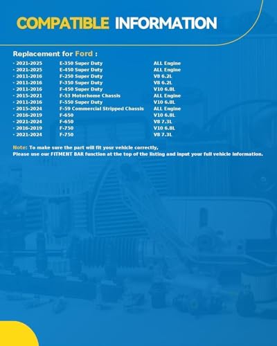 Image of PHILTOP NEW Air Conditioner AC Compressor for Ford F250 /F350 Super Duty 2011-2016 6.2L,F450 /F550 Super Duty 2011-2016 6.8L,E350 /E450 Super Duty 2021-2023,F650 /F750 2016-2019 6.8L, 2021-2023 7.3L