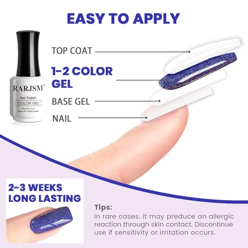 Esmalte de gel camaleón multichrome azul a morado 15ml miniatura 6