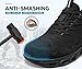 LARNMERN Steel Toe Shoes for Men Safety Shoes Work Sneakers Comfortable Safety Toe Sneakers Work Lightweight Colorful Zapatos de Seguridad (10,Black)