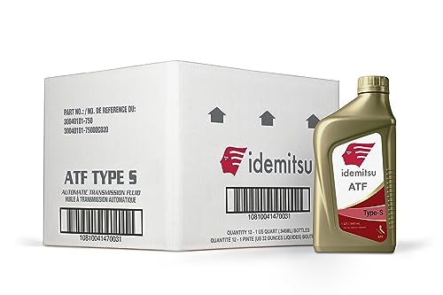 Idemitsu ATF Type S Automatic Transmission Fluid (Matic J, Matic D) – 1 Quart, Case of 12 | Engineered for Superior Cleanliness and Protection | Part Number: 30040101-75000C020