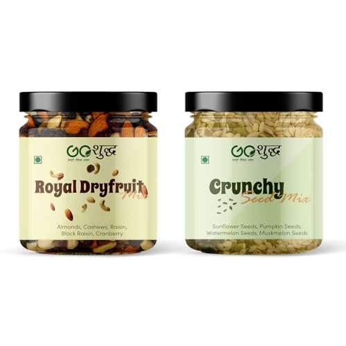Image of Goshudh Royal Dryfruits Mixed 250g + Crunchy Seeds Mixed 250g Combo Pack | Healthy Superfood Snack (500gm Combo Pack)
