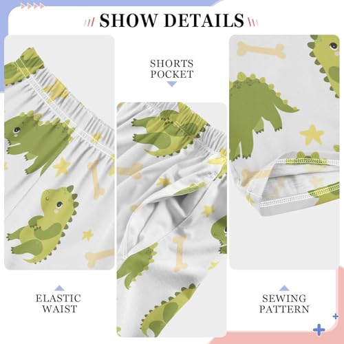 ZZKKO Cute Dinosaur Bones Boys Pants for Kids Jogger Pants with Pockets S-XL4