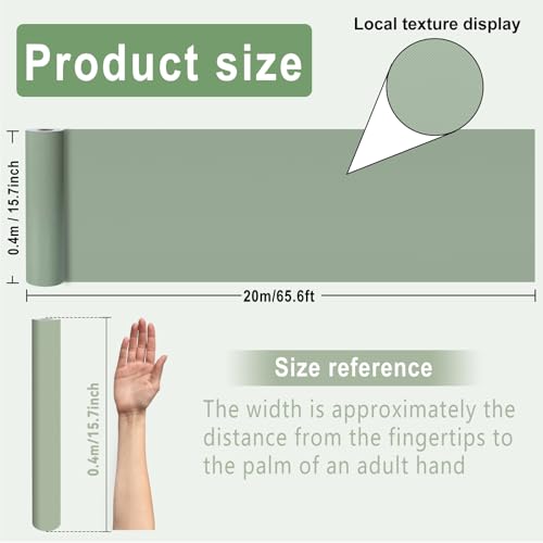 Sage Green Bulletin Board Roll Non-Woven Fabric Poster 15.7" x65.6ft by Afniimyapt - Used condition - Image 2
