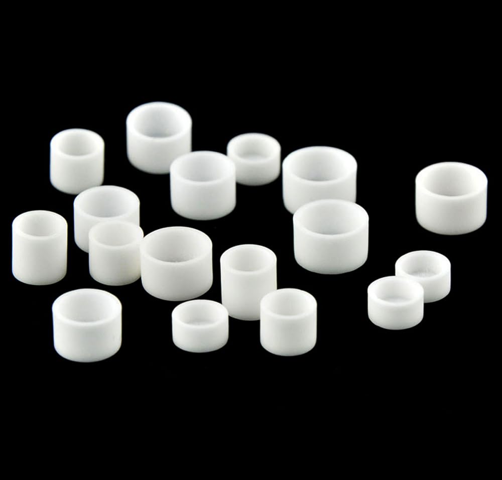 10 crisoles de corindón AL2O3 de alta pureza for pruebas de análisis térmico TGA DTA(6.7x7.1mm without Lid)