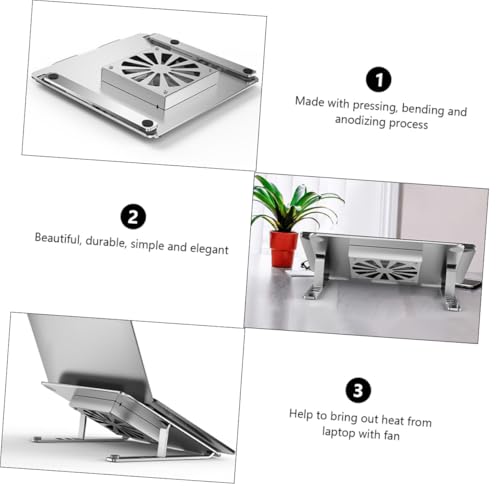 Base de enfriamiento para portátil de aleación de aluminio ajustable miniatura 7