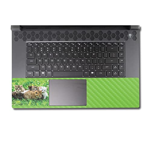 Image of MightySkins Carbon Fiber Skin Compatible with Alienware M17 R5 (2022) Full Wrap Kit - Field of Kittens | Protective, Durable Textured Carbon Fiber Finish | Easy to Apply | Made in The USA