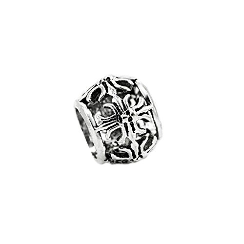 Preisvergleich Produktbild NKlaus Haarschmuck Bartperle Kanon Ritterkreuz 925er Sterlingsilber Silber Dreadlock 6984