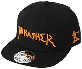 [スラッシャー] キッズ 定番 フラットキャップ (サイズ調整可能) [ K-THR-C02K / GONZ LOGO CAP ] 帽子 BLK/ORG FR