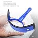 Horse Sweat Scraper, Leather Sweat Scraper Comfortable to Hold Wood Handle Horse Bathing Water Scraper Professional Efficient Easily Wick Away Water for Horse Supplies (Sapphire