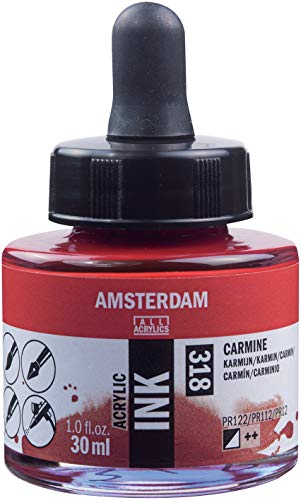 Amsterdam - Bote De Tinta Acrílica De 30 Ml Ámsterdam Carmín En Oferta Amsterdam Aac Tinta 30Ml Carmin