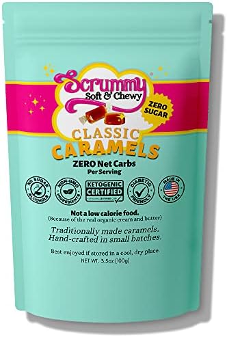 Sugar Free Candy Classic Caramel - Certified Keto Candy Made with Organic Butter and Organic Vanilla Extract - Zero Sugar Candy, Free From Sugar Alcohols, Low Carb Candy, and Zero Calories Candy