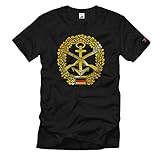 Design/Druck aus Deutschland Barettabzeichen Marinesicherung Marineschutz Bataillon Deutschland T Shirt #622, Größe:3XL, Farbe:Schwarz