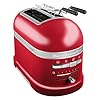 Kitchenaid tostapane - Artisan - Toaster 2 fette con scomparti extra-large e pinze autocentranti - Macchina per Toast con 7 Livelli di Doratura - Retro- Rosso imperiale