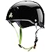 Triple Eight Dual Certified Bike and Skateboard Helmet, Black Glossy, Small / Medium
