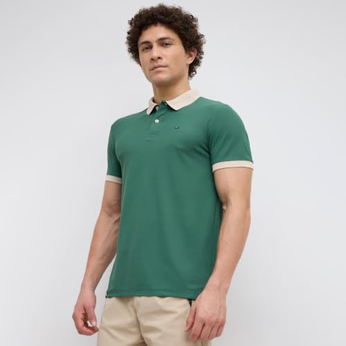 Image of Nostrum Mary Half Sleeve Polo T-Shirt with Two-Tone Collar, Stylish T Shirt for Men, Polo Tshirts for Men, Cotton T Shirt for Man, Casual Tshirt for Mens Boys