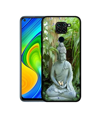 Image of Buddhism Design Premium 2D Printed Metal Back Case Cover for Mi Redmi Note 9 4G
