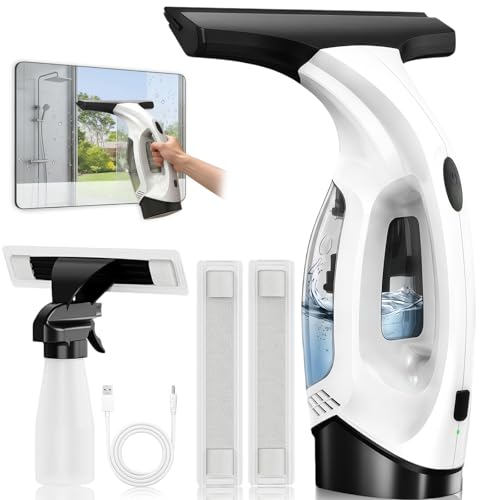 Electric Window Vacuum Squeegee Cordless 13', 2000Pa Electric Squeegee, 2200mAh Rechargeable...